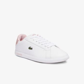 Lacoste Graduate Synthetic Sneakers Dětské - Tenisky Bílé / Růžové | CZ-UBGlrz